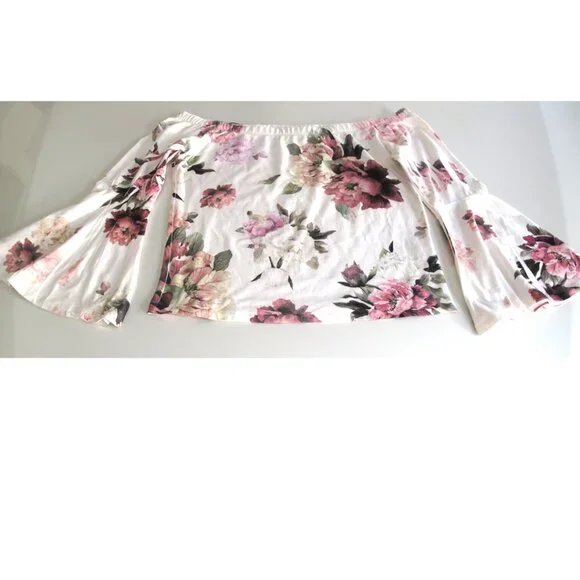 Charlotte Russe Floral CropTop Size Small long sleeves women Spring 🌸dre… - Picture 9 of 9